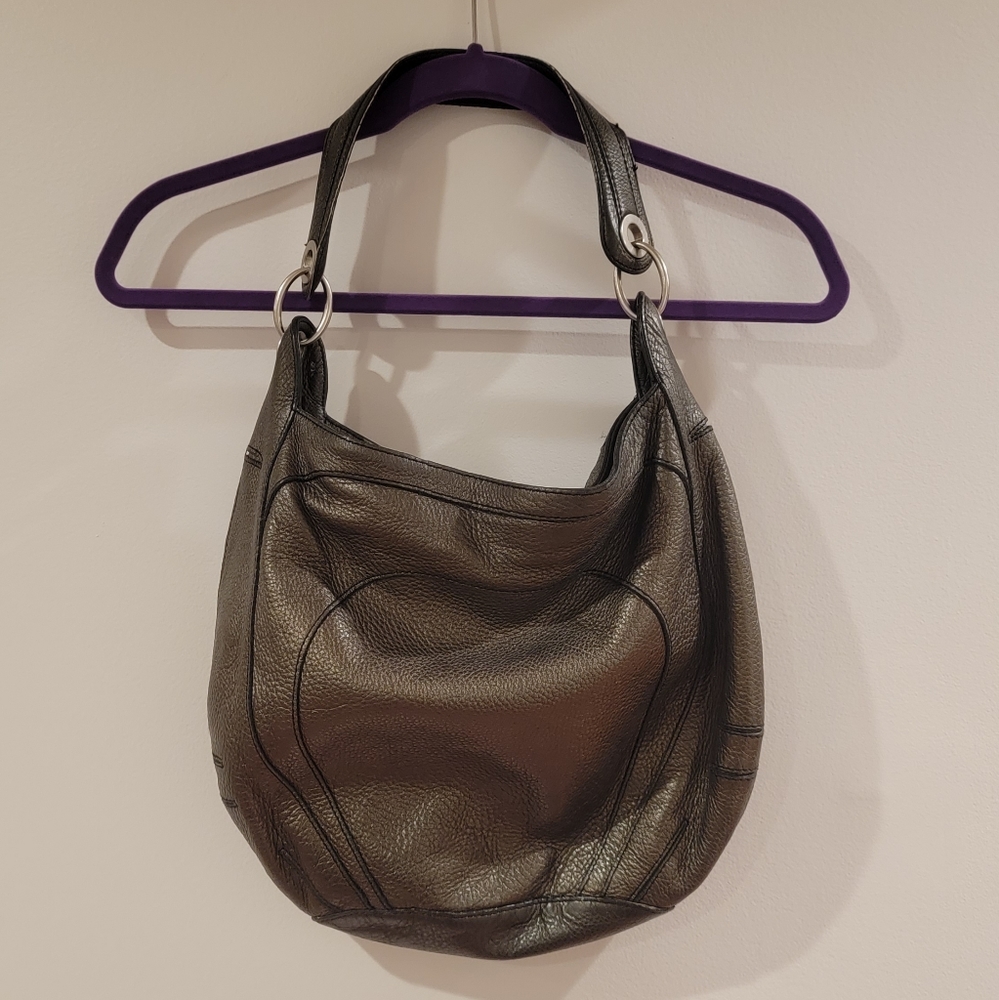 Banana Republic Hobo Cow Leather Pebbled Purse Bag Vintage